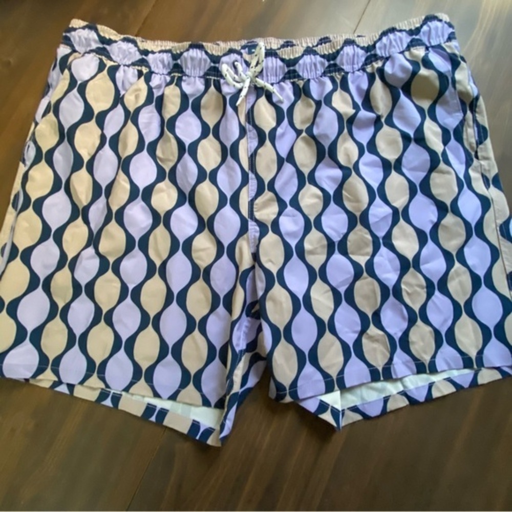 George Mens Shorts Size 3XL Purple Swim Trunks Draw String Pull On New
